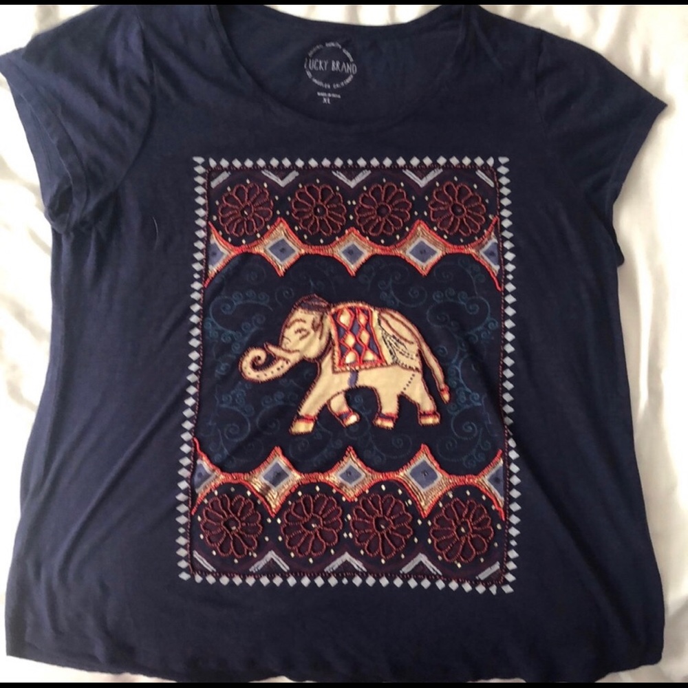XL Lucky Brand Elephant T-shirt